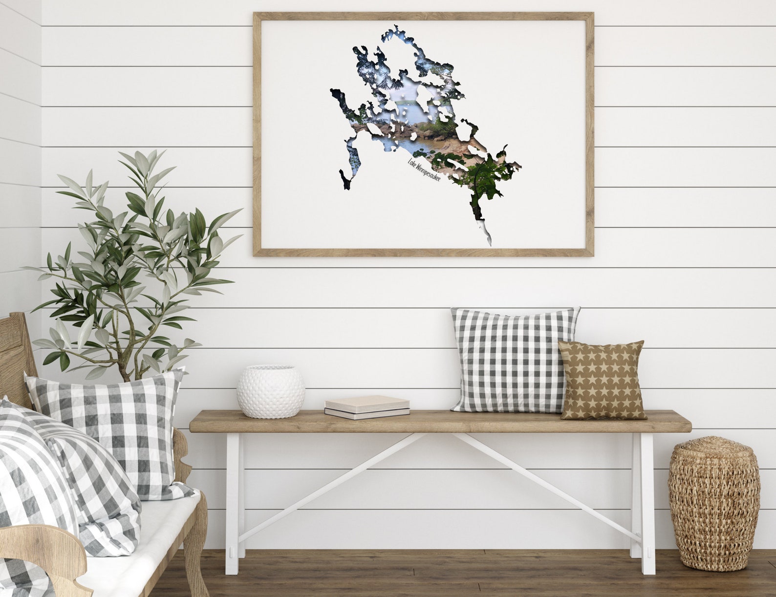 Lake Winnipesaukee Wall Art Map New Hampshire Design Home - Etsy