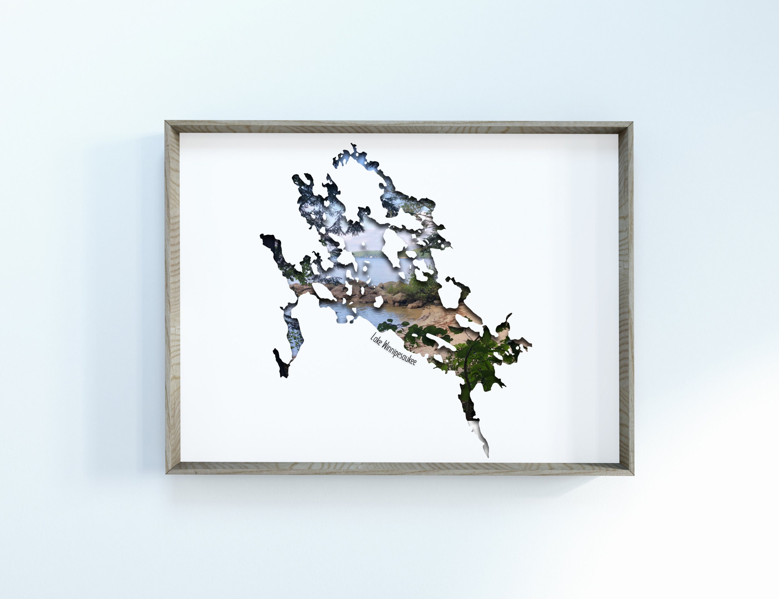 Lake Winnipesaukee Wall Art Map New Hampshire Design Home - Etsy