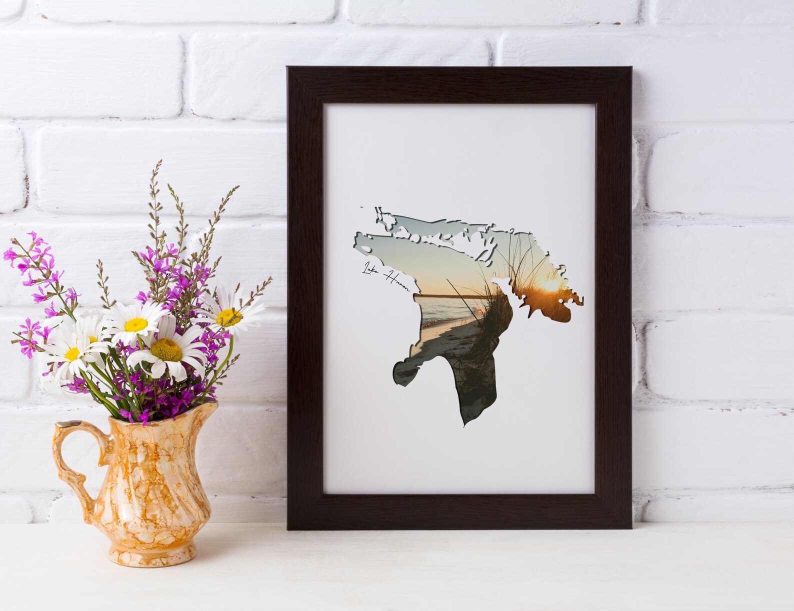 Lake Huron Wall Art Map Great Lakes Photography Modern Etsy