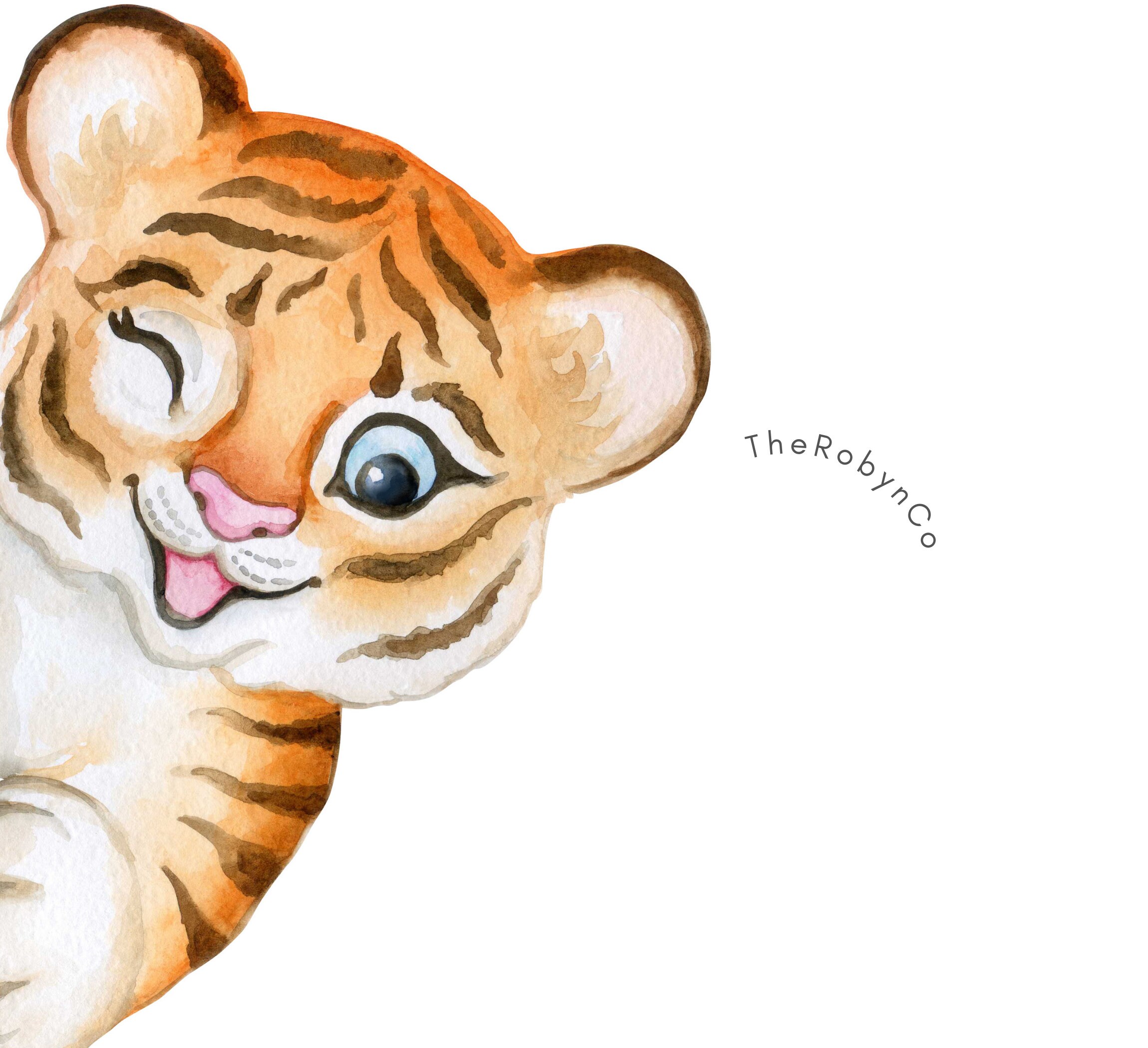 Set of 3 Tiger Cub Wall Art Baby Tiger Printable Art Etsy