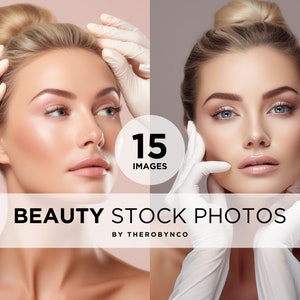 15 Stock Images - Beauty Botox Filler Model Stock Photos, Skincare Med Spa Stock Photos, Injectable Aesthetic Syringe Ai Stock Photo, Beauty