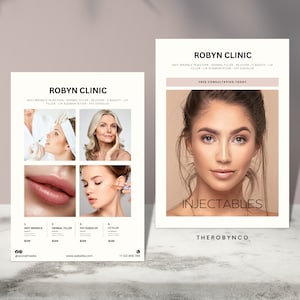 DIY Botox Dermal Filler Beauty Flyer Templates Design, Brand Awareness Edytowalny Do Wydrukowania, Natychmiastowy, Salon Estetyki Pielęgnacji Skóry, Reklama