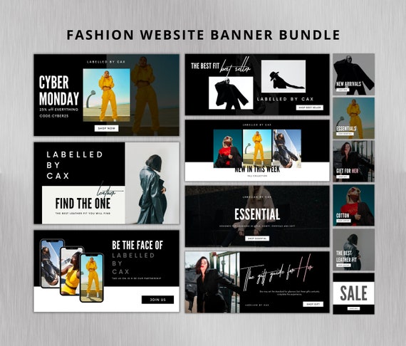 Fashion Web Banner Fashion Website Template (Instant Download) 