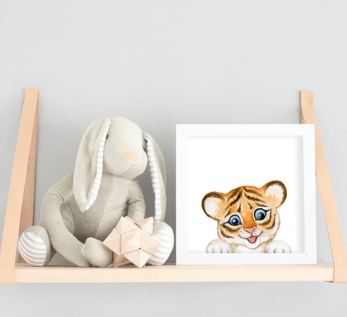 Set of 3 Tiger Cub Wall Art Baby Tiger Printable Art Etsy