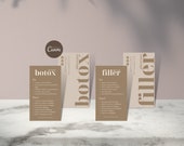 DIY Botox Filler Aftercare Card Design Mini Templates, Editable, Printable, Instant, Aesthetic Beauty Post Care, Injectables, Face Guide