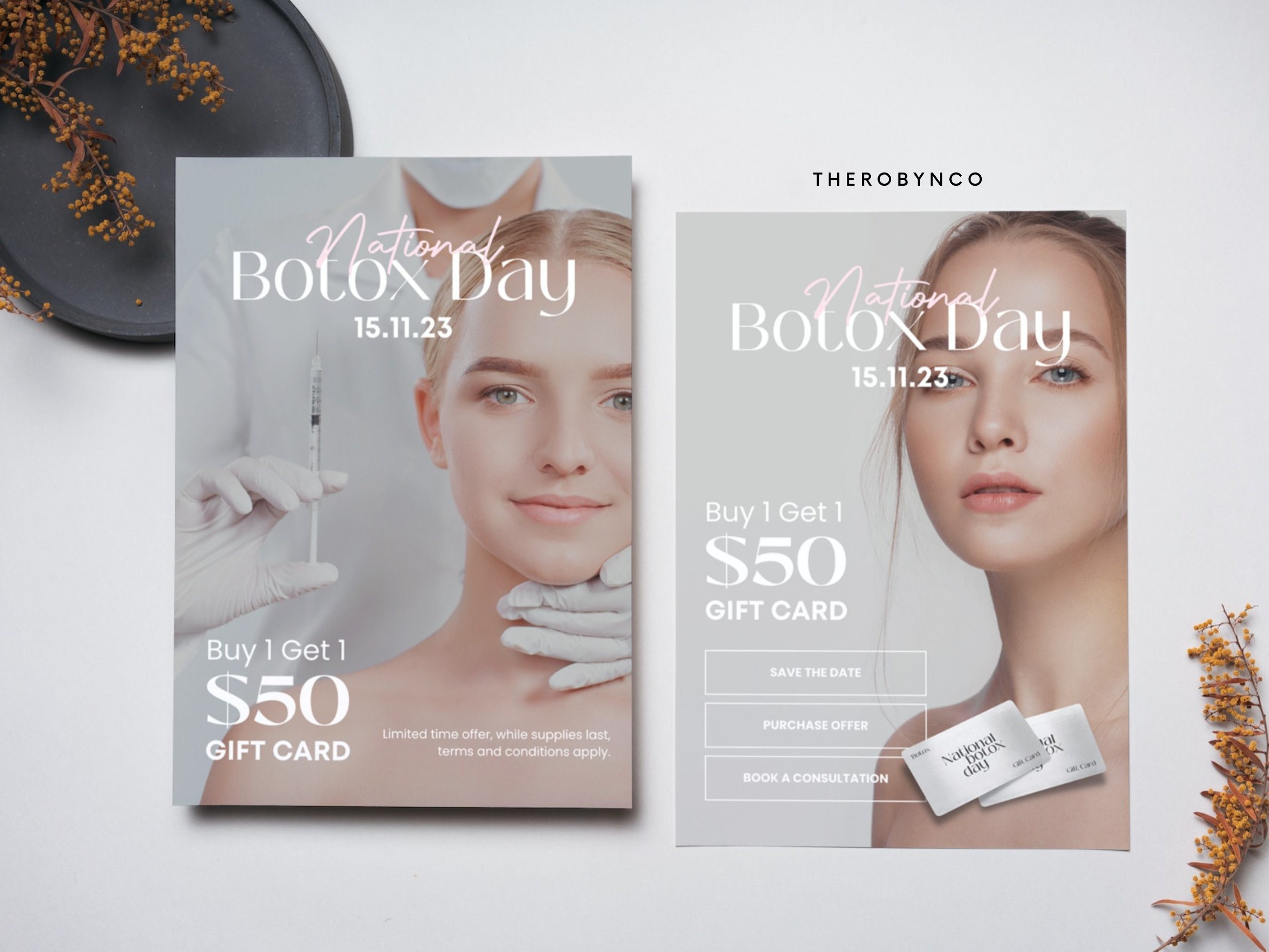 DIY National Botox's Day Filler Beauty Flyer Templates Design Brand ...