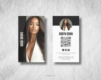 Esthetician Medspa Luxury Business Card Templates Design, Beauty Guru PMU Makeup Lash Brow Hair Extension Boss Babe Business Name Card Canva