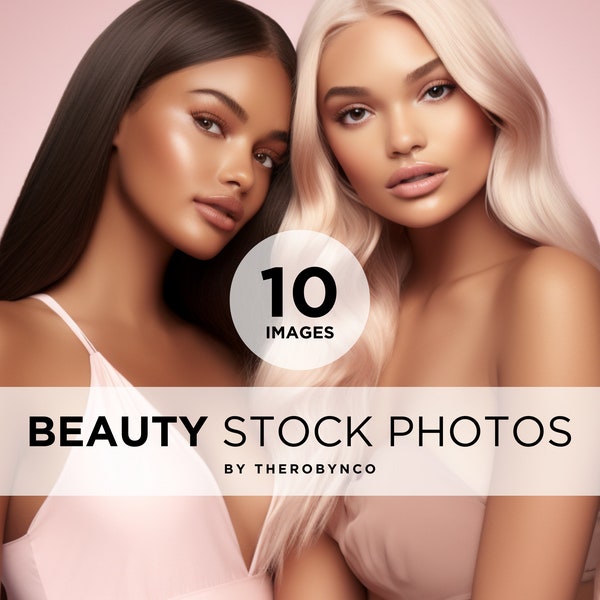 10 Stock Images - African American Model, Hair Wig Beauty Photos, Hair Extension Stock Photos, Makeup Fashion Model Ai Stock Photo, Beauty