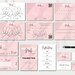 DIY PINK Branding Bundle Press On Nails Templates Card Set Kit, How To Apply Instruction, Nail Sizing Kit Design, Business Name, Thank You 