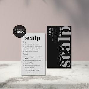 Entretien SMP DIY, modèles de cartes de micropigmentation du cuir chevelu, greffe de tatouage à la racine des cheveux, cuir chevelu, impression instantanée modifiable pour homme