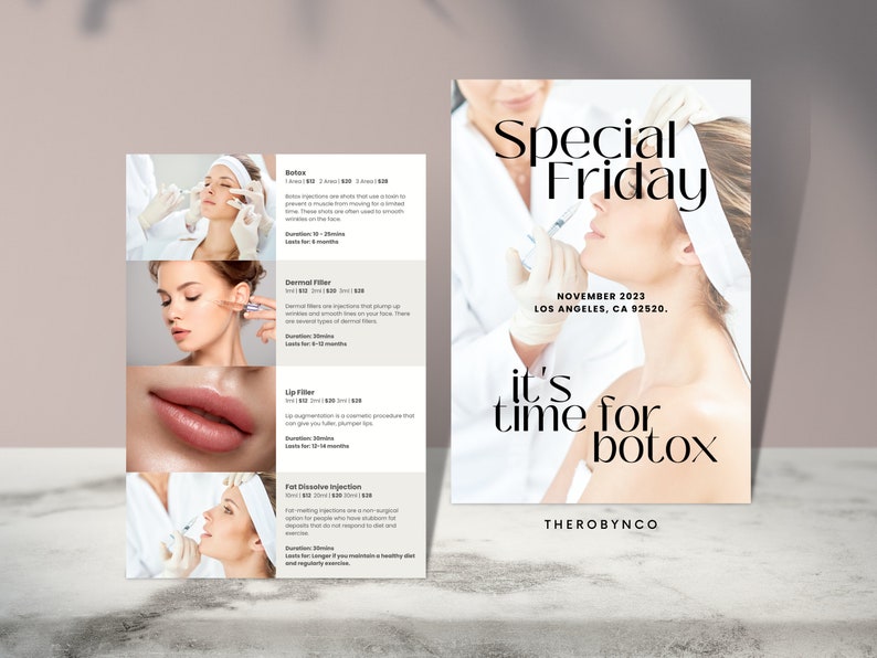 DIY Botox Dermal Filler Beauty Flyer Templates Design, Brand Awareness ...
