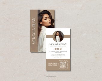 Esthetician Medspa Luxury Business Card Templates Design, Beauty Guru PMU Makeup Lash Brow Hair Extension Boss Babe Business Name Card Canva