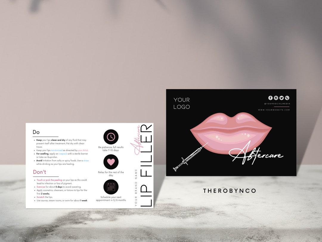 Lp Fller Aftercare Card Template Njecton Treatment After Care