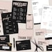 BOM 30+ Large Branding Kit Set Bundle Templates, Editable, Printable, Digital, Price List Nails Lashes Business, Beauty Salon Social, Black 