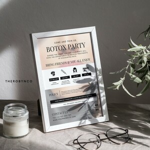 Botox Raffle Box DIY Botox Party Promotional Beauty Flyer Templates, Editable Printable ...