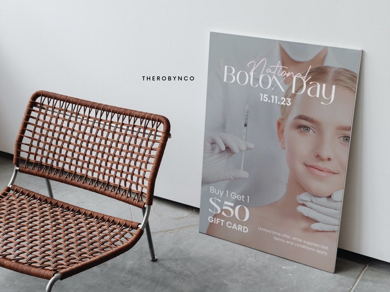 DIY National Botox's Day Filler Beauty Flyer Templates Design Brand ...