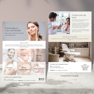 DIY Botox Dermal Filler Beauty Flyer Templates Design, Brand Awareness Edytowalny Do Wydrukowania, Natychmiastowy, Salon Estetyki Pielęgnacji Skóry, Reklama