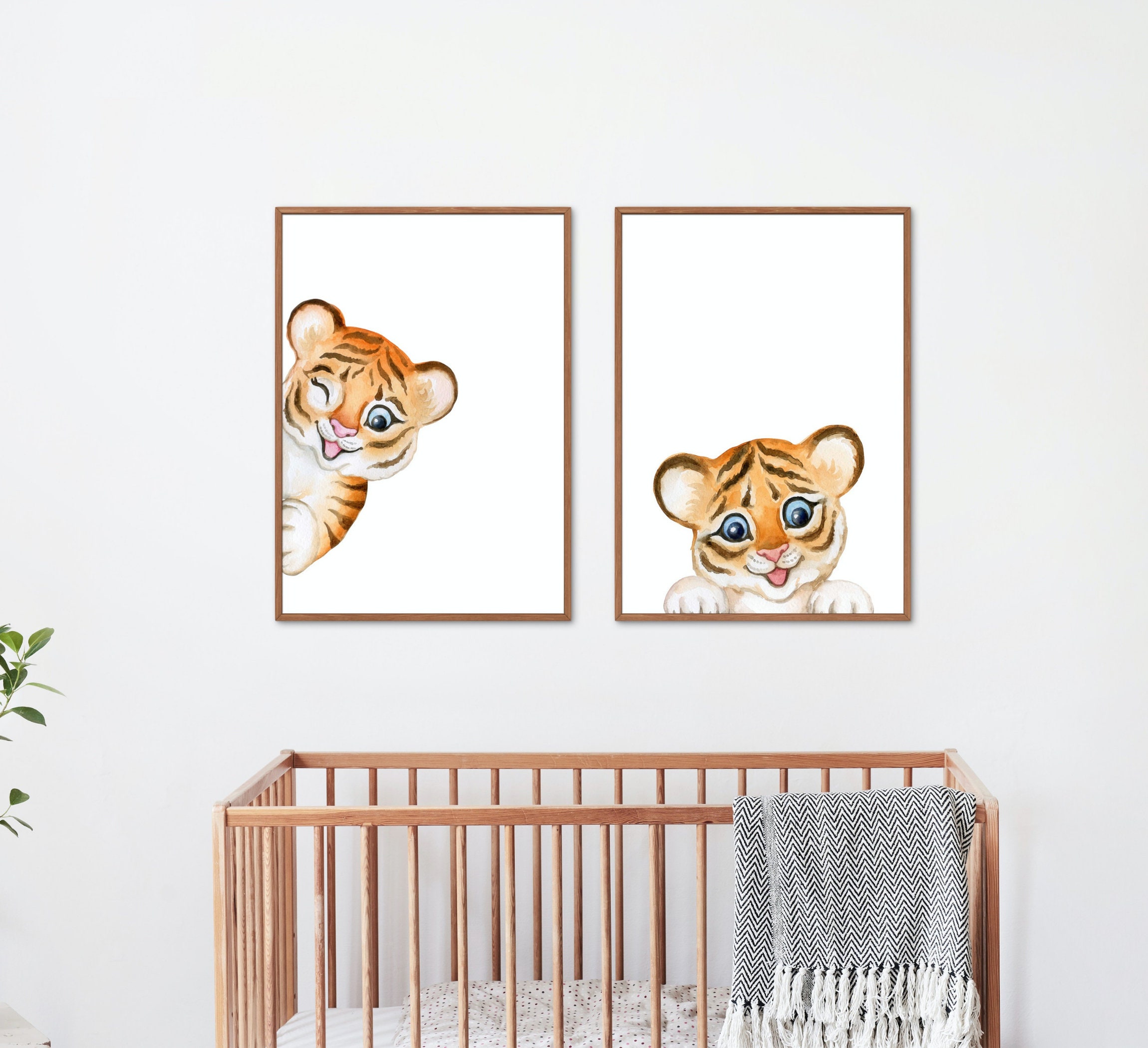 Set of 3 Tiger Cub Wall Art Baby Tiger Printable Art Etsy