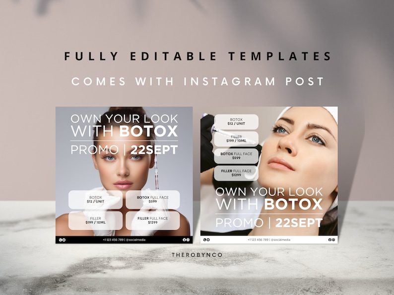 DIY Botox Dermal Filler Beauty Flyer Templates Design, Brand Awareness ...