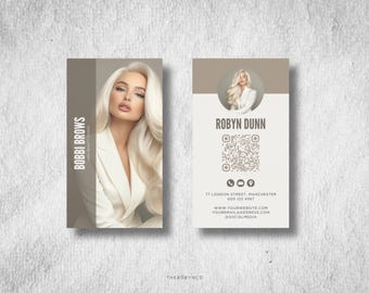 Esthetician Medspa Luxury Business Card Templates Design, Beauty Guru PMU Makeup Lash Hair Care Extension Boss Babe Business Name Card Canva