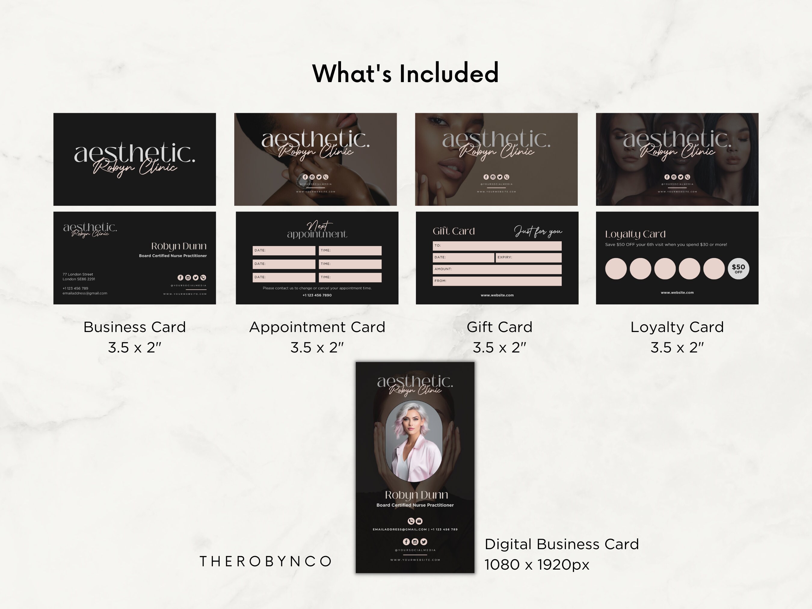 Large 23+ AESTHETIC Botox Filler Branding Kit Bundle Templates Design ...