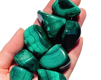 Malachite - TRANSFORMATION - Tumbled Malachite - Chakra Crystals - Heart Chakra - Malachite Stone - Prosperity - Protection Crystals - Gift