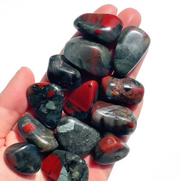 Bloodstone - PROTECTION - African Bloodstone - Setonite - Tumbled Bloodstone - Tumbled Setonite - Healing Crystal - Chakra Crystals - Gifts