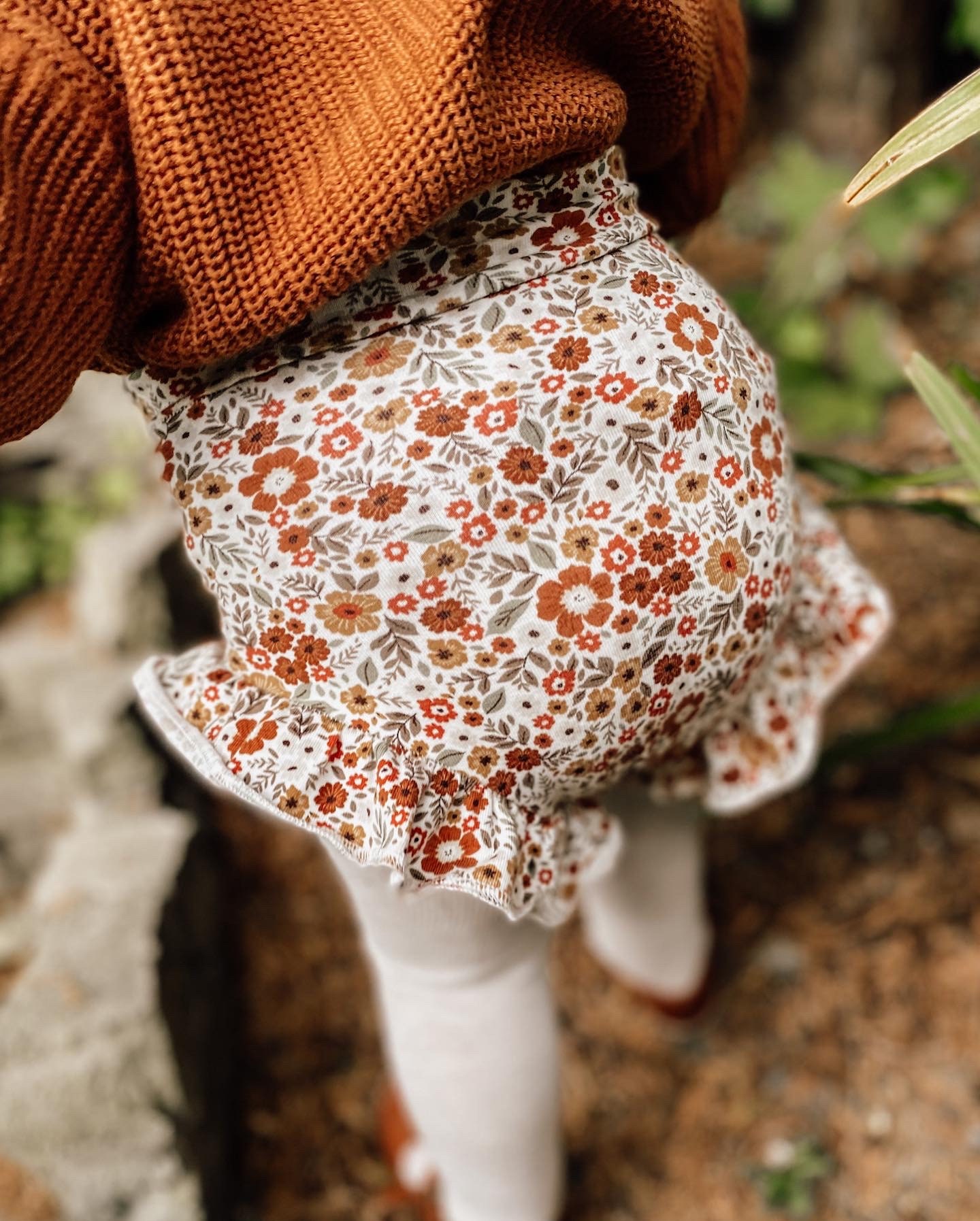 Petitebella Orange Cotton Baby Bloomer 6-24m 