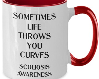 Escoliose, Caneca de Café para Escoliose, Presente para Quem Tem Escoliose, Cirurgia de Escoliose, Coluna Vertebral com Escoliose, Grupo de Apoio à Conscientização sobre Escoliose, Lutador Contra a Escoliose