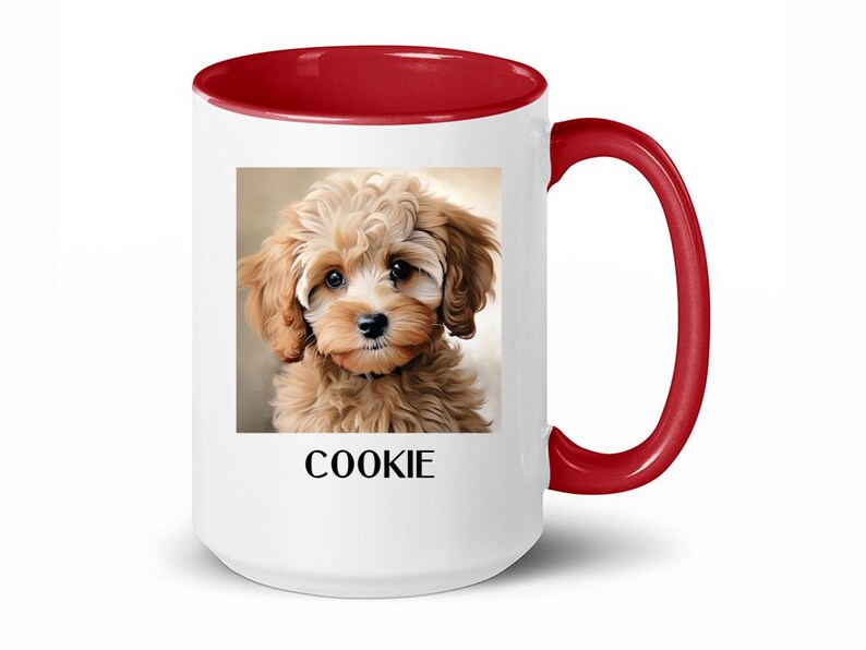 Cavapoo, Kubek Cavapoo, Zabawny prezent Cavapoo, Prezent Cavapoo, Prezenty dla mamy Cavapoo, Prezent dla mamy Cavapoo, Prezent dla taty Cavapoo, Kubek do kawy, Prezent dla właściciela Cavapoo Red
