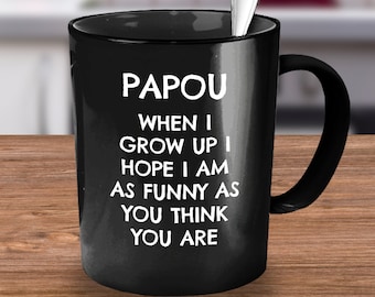 Papou, Regalo Papou, Regalos Papou, Regalos para Papou, Taza Papou, Copa Papou, Regalo divertido del abuelo, Regalo lindo del abuelo, Regalo del abuelo, Abuelo griego