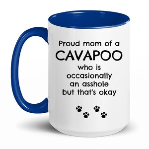 Cavapoo, Cavapoo Mug, Funny Cavapoo Gift, Cavapoo Gift, Cavapoo Mom Gifts, Cavapoo Mom Gift, Coffee Mug, Cavapoo Owner Gift, Tea Cup Navy