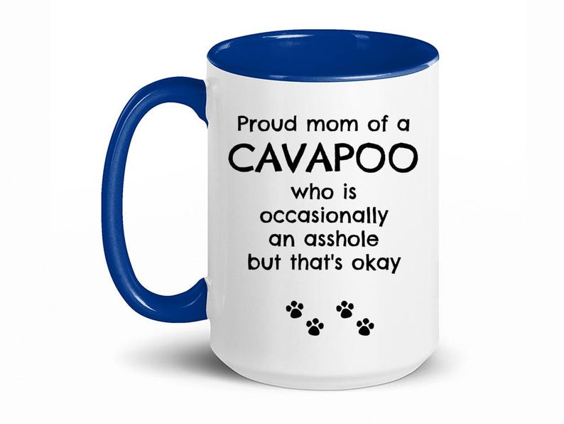 Cavapoo, Cavapoo Mug, Funny Cavapoo Gift, Cavapoo Gift, Cavapoo Mom Gifts, Cavapoo Mom Gift, Coffee Mug, Cavapoo Owner Gift, Tea Cup Navy
