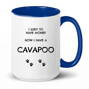 Cavapoo, Kubek Cavapoo, Zabawny prezent Cavapoo, Prezent Cavapoo, Prezenty dla mamy Cavapoo, Prezent dla mamy Cavapoo, Prezent dla taty Cavapoo, Kubek do kawy, Prezent dla właściciela Cavapoo Navy