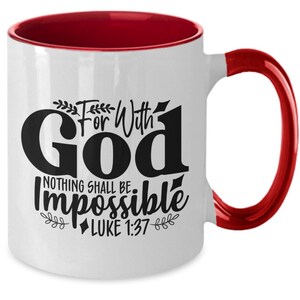 Youth Minister, For with God Nothing Shall be Impossible, Youth Minister Gift, Youth Minister Gifts,  Gift for Youth Minister, Luke 1 vs 37