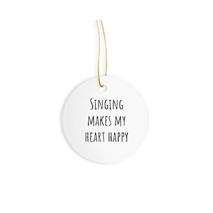 Singer Ornament - Singer Gift Idea - Christmas Decorations - 3&quot; Circle Ceramic Ornament