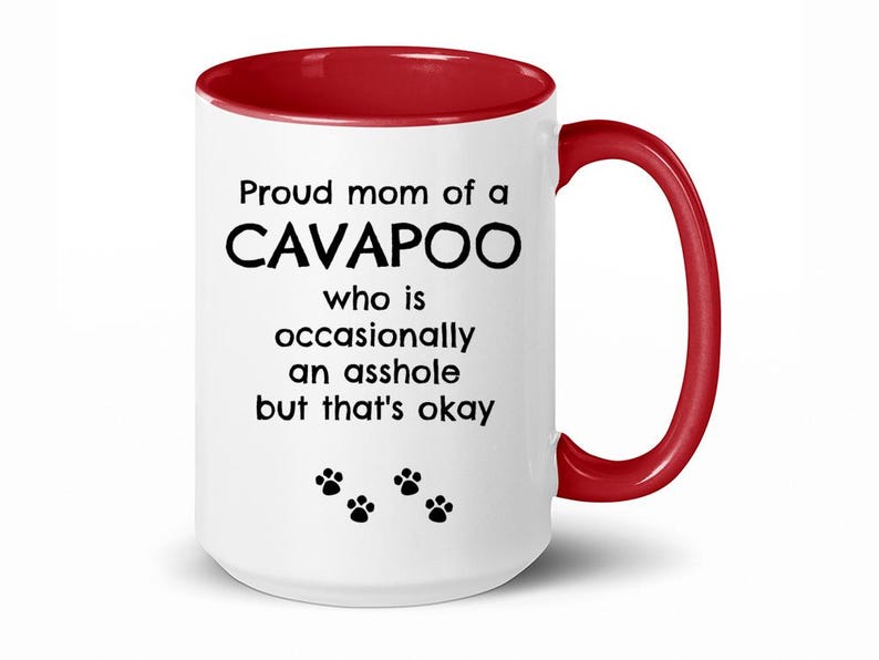 Cavapoo, Cavapoo Mug, Funny Cavapoo Gift, Cavapoo Gift, Cavapoo Mom Gifts, Cavapoo Mom Gift, Coffee Mug, Cavapoo Owner Gift, Tea Cup Red