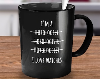 Cadeau horlogemaker, horlogemaker, cadeau horlogemaker, cadeau uurwerken, cadeau uurwerken, mok uurwerken, mok uurwerken, cadeau minnaar horloge, grappig cadeau uurwerken