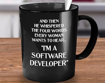 Desarrollador de software, regalo para desarrollador de software, taza para desarrollador de software, regalos para desarrollador de software, regalos divertidos para codificadores, taza de café, taza de té