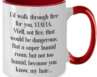Funny Yiayia Mug, Greek Grandma Gift, Mother's Day, 60th Birthday
