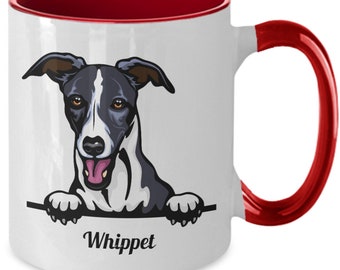 Whippetcadeaus, Whippet-puppy, Whippet mama cadeau, koffiemok, Whippet cadeau, Whippet cadeau, Whippet moeder cadeau, Whippet vader cadeau, Whippet, Whippet moeder mok