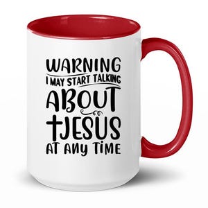 Warning I May Start Talking about Jesus at any Time, Youth Minister, Youth Minister Gift Gift Mug, Best Youth Minister Ever, Coffee Mug Cup