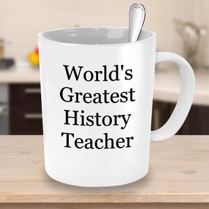 History Teacher Mug, History Teacher Coffee Cup, Gift Idea History Teacher, Colleague, Retirement Gift, Secret Santa