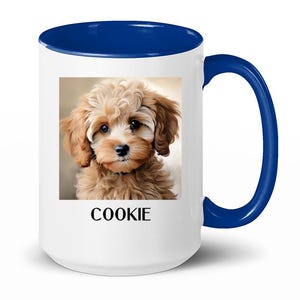 Cavapoo, Kubek Cavapoo, Zabawny prezent Cavapoo, Prezent Cavapoo, Prezenty dla mamy Cavapoo, Prezent dla mamy Cavapoo, Prezent dla taty Cavapoo, Kubek do kawy, Prezent dla właściciela Cavapoo Navy