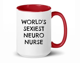 Enfermera neurológica, regalo de enfermera de neurociencia, regalos de enfermera neurológica, regalos de enfermera de neurociencia, taza de neurociencia, regalo divertido de neurociencia, taza de café