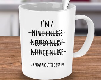 Neuro-Krankenschwester-Geschenk, Neurologie-Krankenschwester, Neurologie, Neuro-Krankenschwester-Becher, Neurologie-Geschenkidee, lustige Neurologie-Geschenkidee, Neurologie-Becher, Kaffeetasse