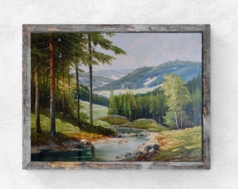 Landscape Printable Original Oil Painting