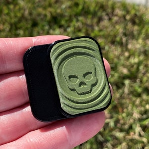 Fidget Slider (Skull) 2-Click / Haptic Slider / Fidget Clicker / EDC Gear Green