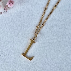 Buchstabenkette, Initialienkette, Halskette, Geschenk, Schmuck, Geschenkidee, Buchstaben, personalisiert Kette, Edelstahlkette, Anhänger