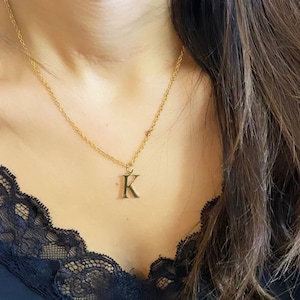 Cadena de letras, cadena inicial, cadena personalizada de acero inoxidable con colgante de letras